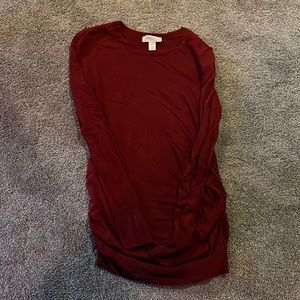 Motherhood maternity, long sleeve, size small, maroon sweater.